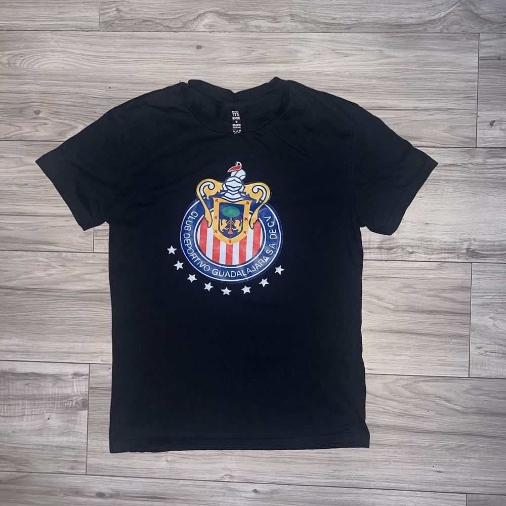 PFR New York Black Graphic Logo Crew Neck Short Sleeve T-Shirt Men M